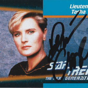 1992 Star Trek TNG Season 5 Trading Card #18 – Lt. Tasha Yar Signed by Denise Crosby (COA, Sealed Case)