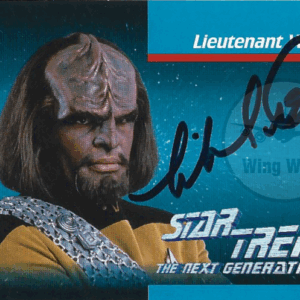 Signed Card – Lieutenant Worf Star Trek: The Next Generation (Michael Dorn)