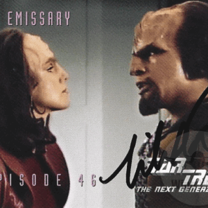 Signed Trading Card – Worf & K’Ehleyr Star Trek TNG (Michael Dorn)